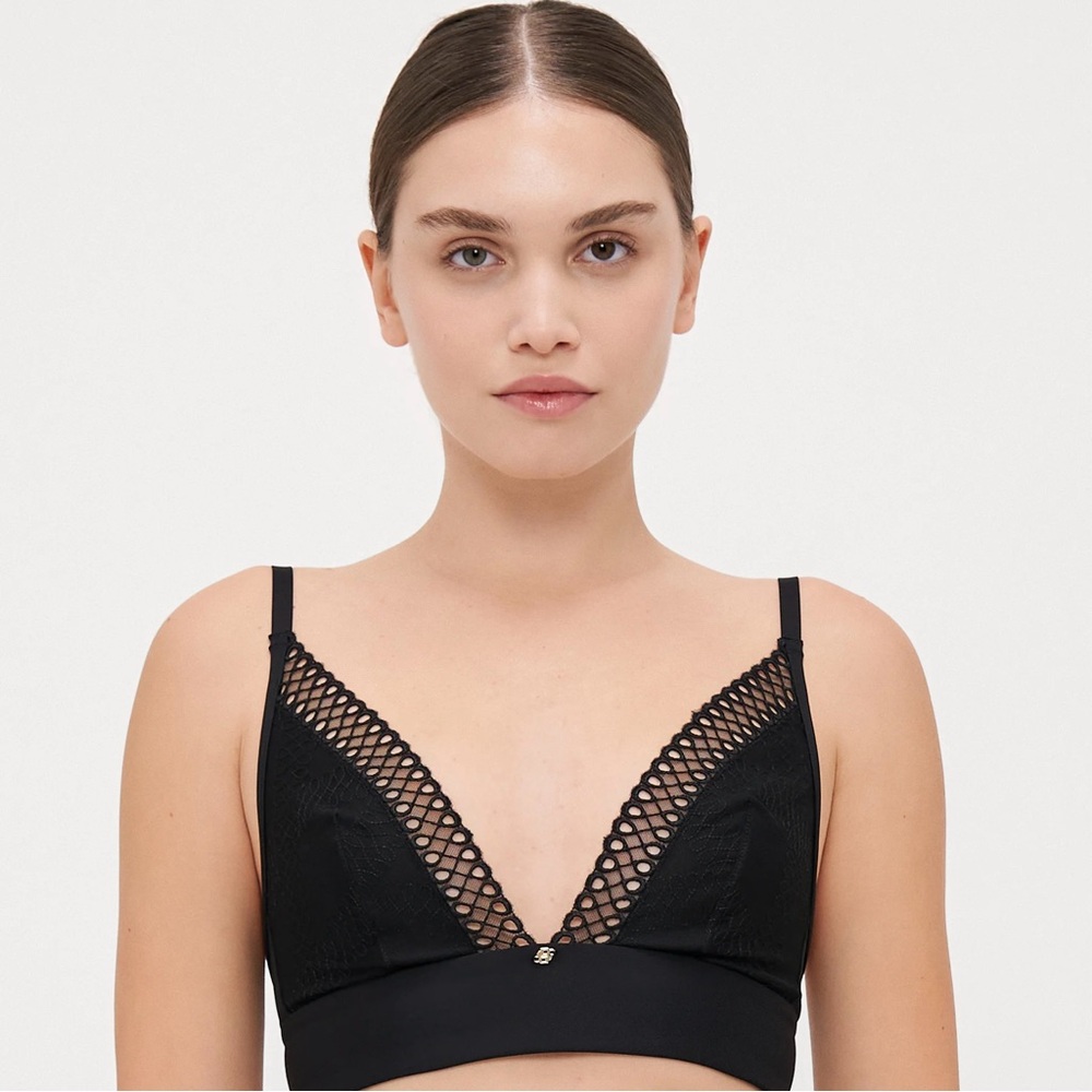 NWT BOSS Elegant Black Lace Bralette
